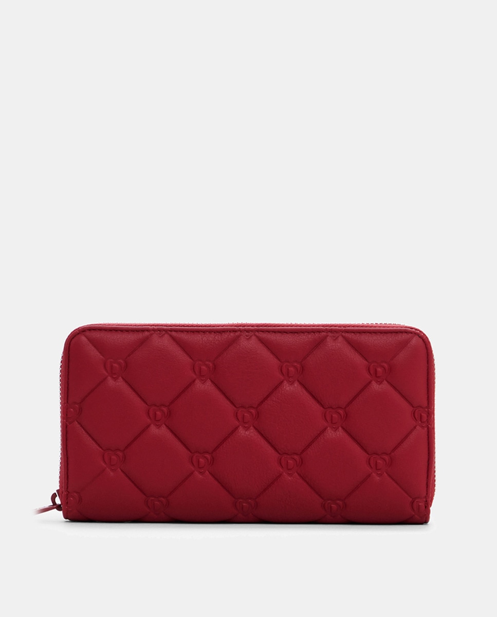 Porta-Moedas Acolchoado com Logótipos Vermelho-1