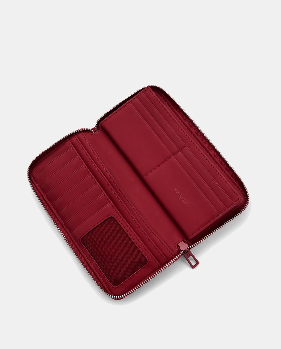 Porta-Moedas Acolchoado com Logótipos Vermelho-4