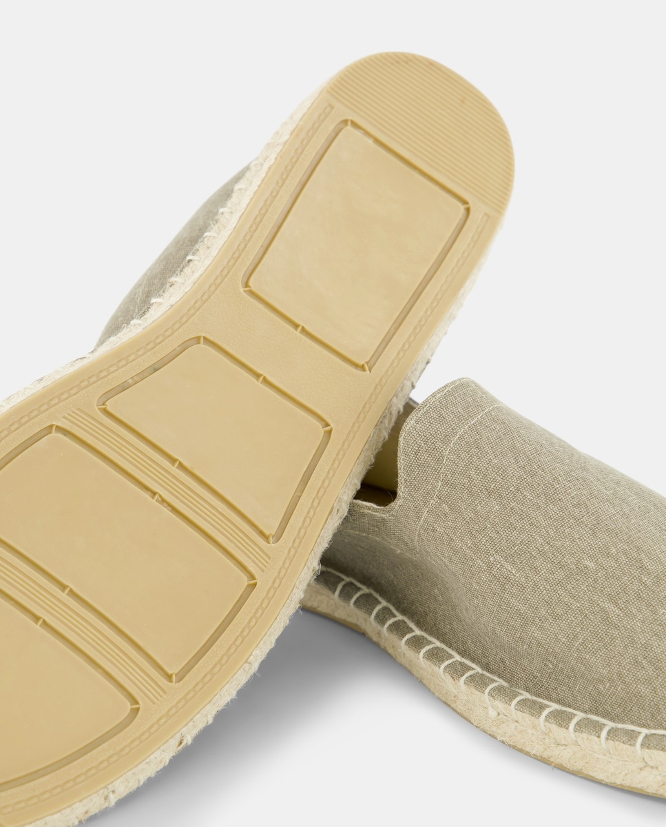 Alpargata lona con piso de yute Beige-5