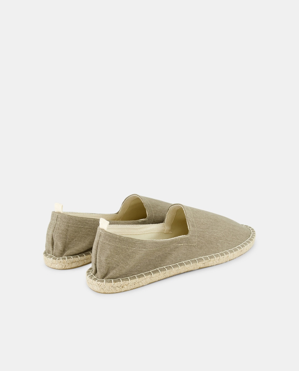 Alpargata lona con piso de yute Beige-3