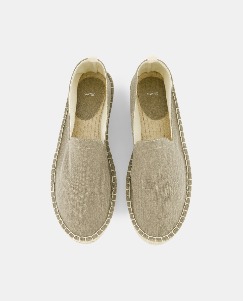 Alpargata lona con piso de yute Beige-4