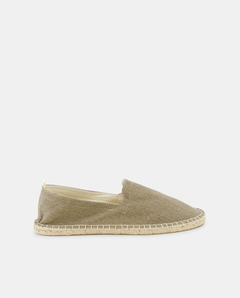 Alpargata lona con piso de yute Beige-1