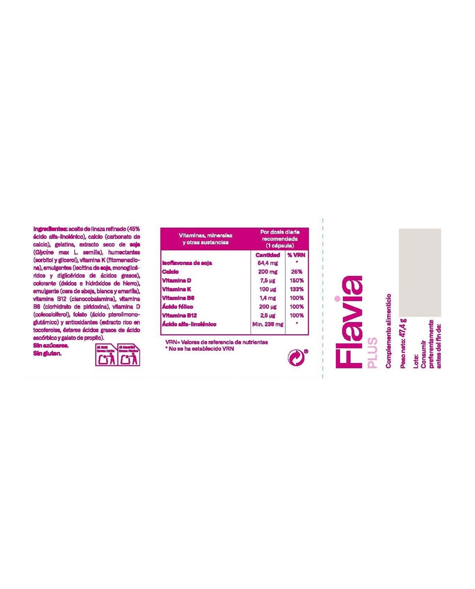 Complemento Alimenticio Flavia Plus 30 Cápsulas Lacer - 30 Cápsulas 4