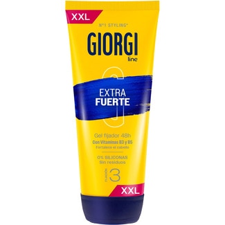 line gel fijador Extrafuerte duración 48 h 0% siliconas sin residuos fijación 3 XXL tubo 240 ml - Giorgi