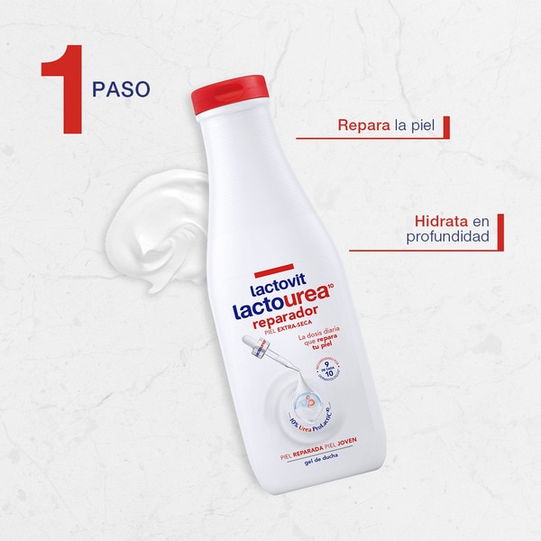 gel de baño reparador Lactourea botella 750 ml para piel extra-seca
