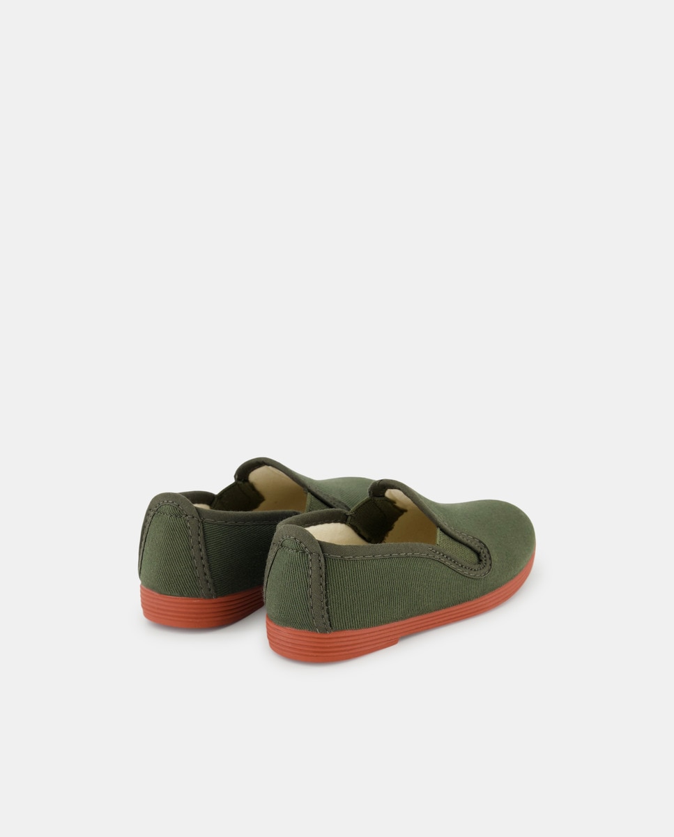 Lona bebés kungfu suela flexible Kaki-3