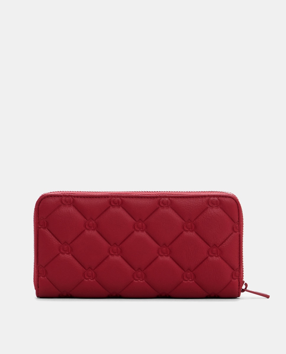 Porta-Moedas Acolchoado com Logótipos Vermelho-3