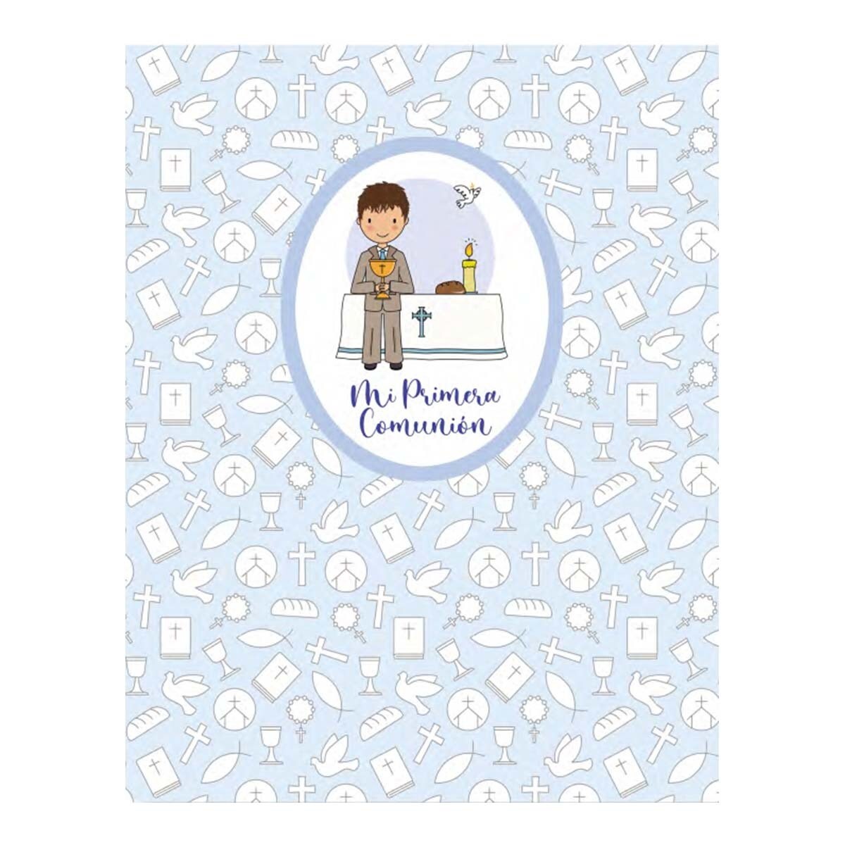 Livro de recordações da primeira comunhão Edicromo, azul Azul / Branco-1