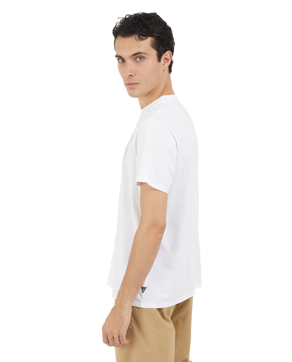 T-shirt com manga curta Branco-2
