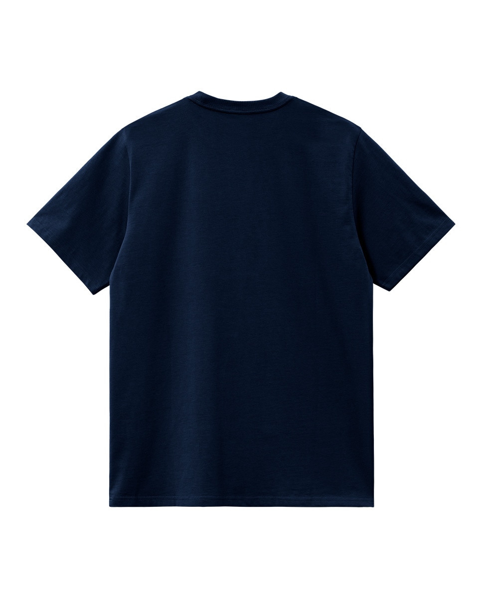 T-shirt Pocket de Manga Curta Azul-5