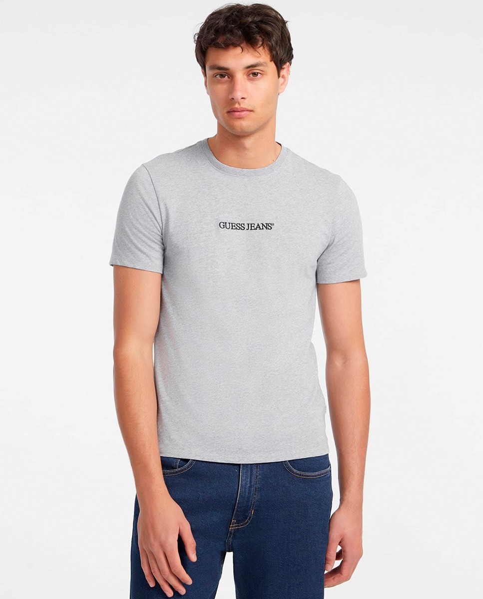 T-shirt com Manga Curta Cinzento-claro-1