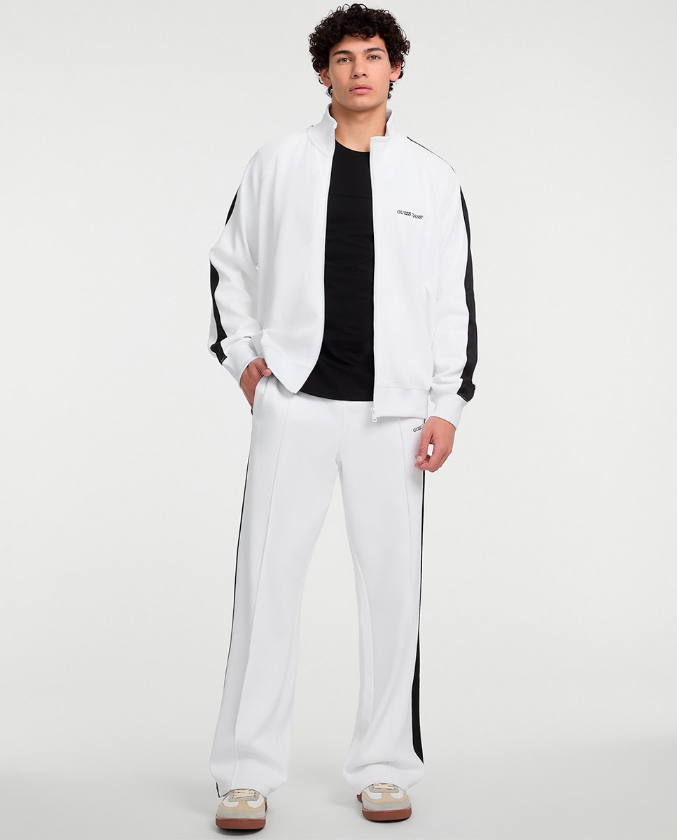 Sweatshirt de Manga Comprida Branco-4