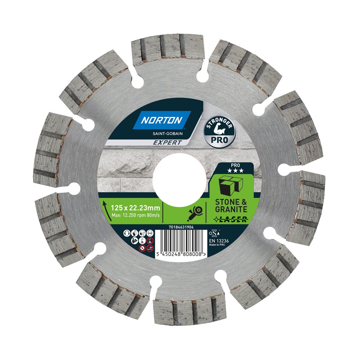 Discos Pro Resistente para Piedra y Granito (Turbo Láser) 125 mm Azul-1