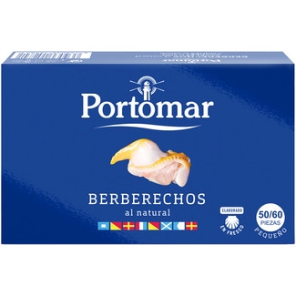 berberechos al natural pequeños 50-60 piezas lata 63 g neto escurrido - Portomar