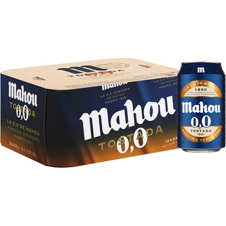 cerveza tostada sin alcohol pack 12 latas 33 cl - Mahou 0,0