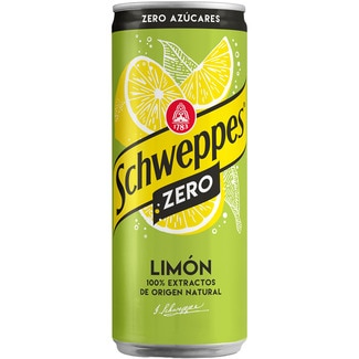 refresco de limón con gas 100% aromas naturales lata 33 cl - Schweppes Zero