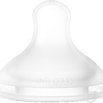 physiologischer SX Pro Silikonsauger mit sehr dichtem Fluss für Babys +6 Monate 2 Einheiten mit System gegen Koliken