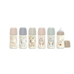 SX Pro medium-flow silicone baby bottle with physiological teat 3+ months case 1 each different designs are supplied according to stock 270 ml