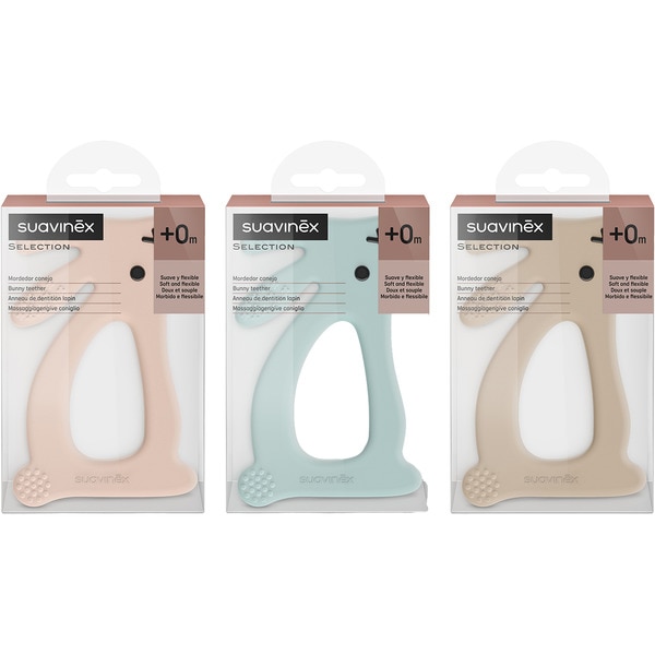 Silikonbeißring in Häschenform 1 Einheit verschiedene Farben