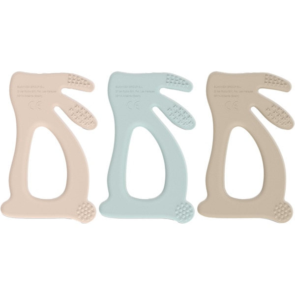 Silikonbeißring in Häschenform 1 Einheit verschiedene Farben