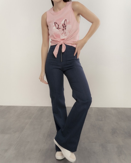 Imagen 0 de Camiseta de mujer con nudo tula círculo