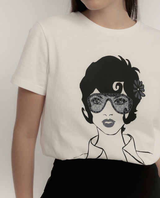 Imagen 0 de Camiseta de mujer manga corta Dolores gafas