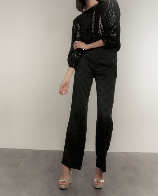 Imagen 0 de Pantalón recto de mujer fluido de tiro alto