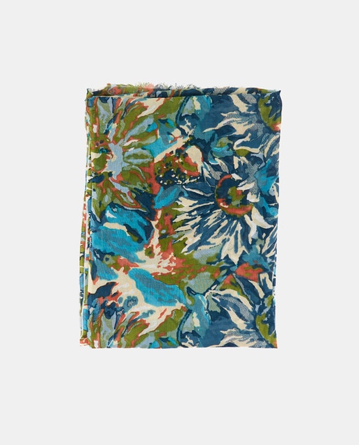 Imagen 0 de Pañuelo de viscosa Oceans Diary con estampado floral
