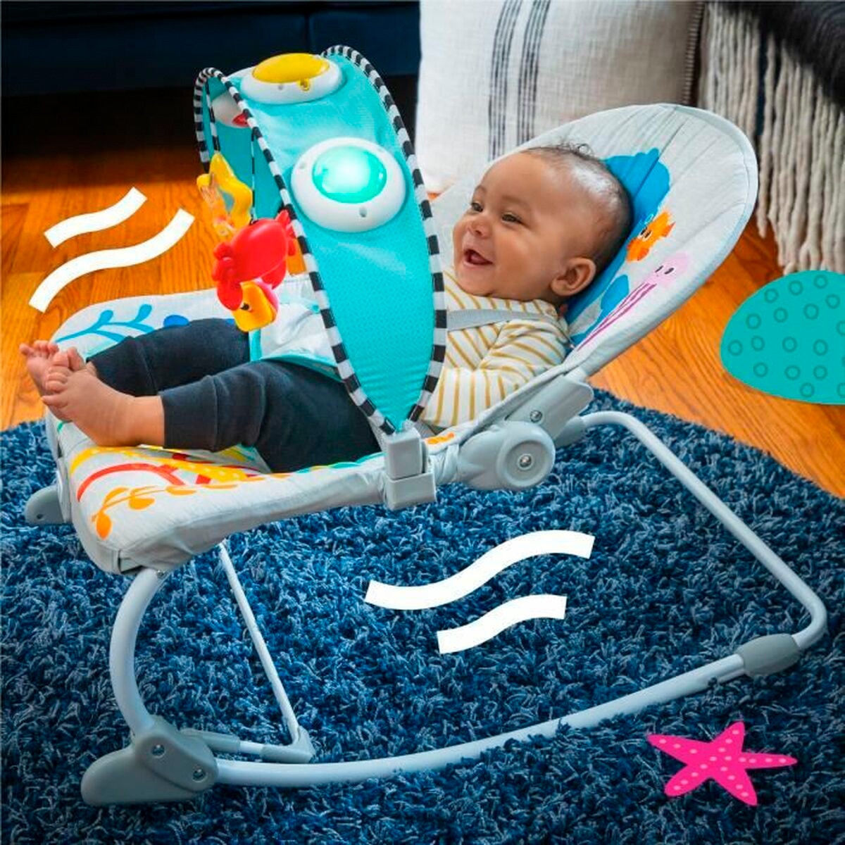 Mecedora musical Kick to It Opus™ Azul-4