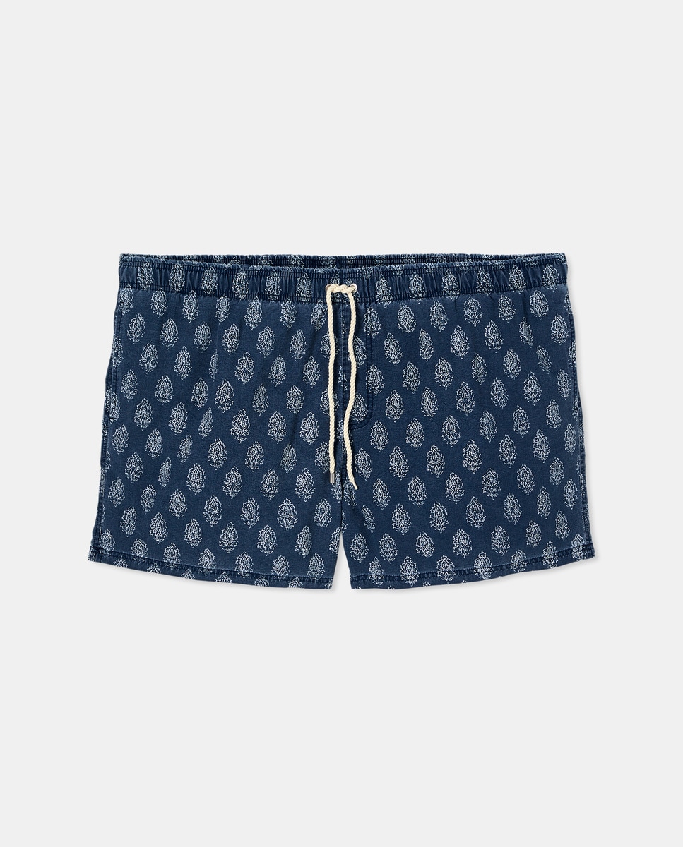 Calções de Banho Tamanhos Grandes com Cós Elástico Azul-marinho-1