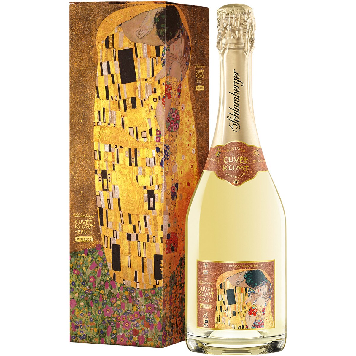 vino espumoso Schlumberger Cuvée Klimt Brut Edición El Beso botella 75 cl