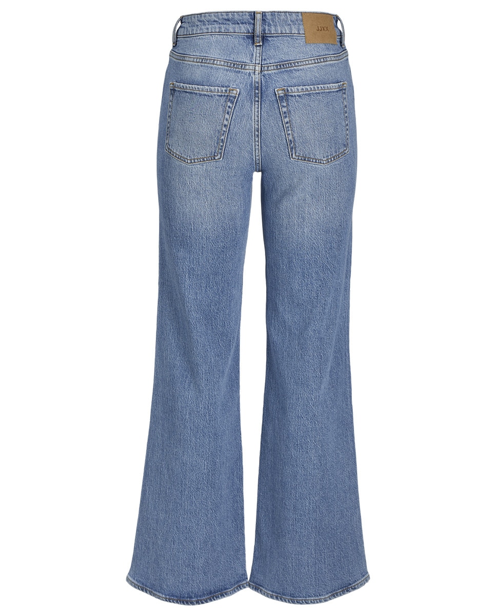 Jeans de Cintura Média Azul-6