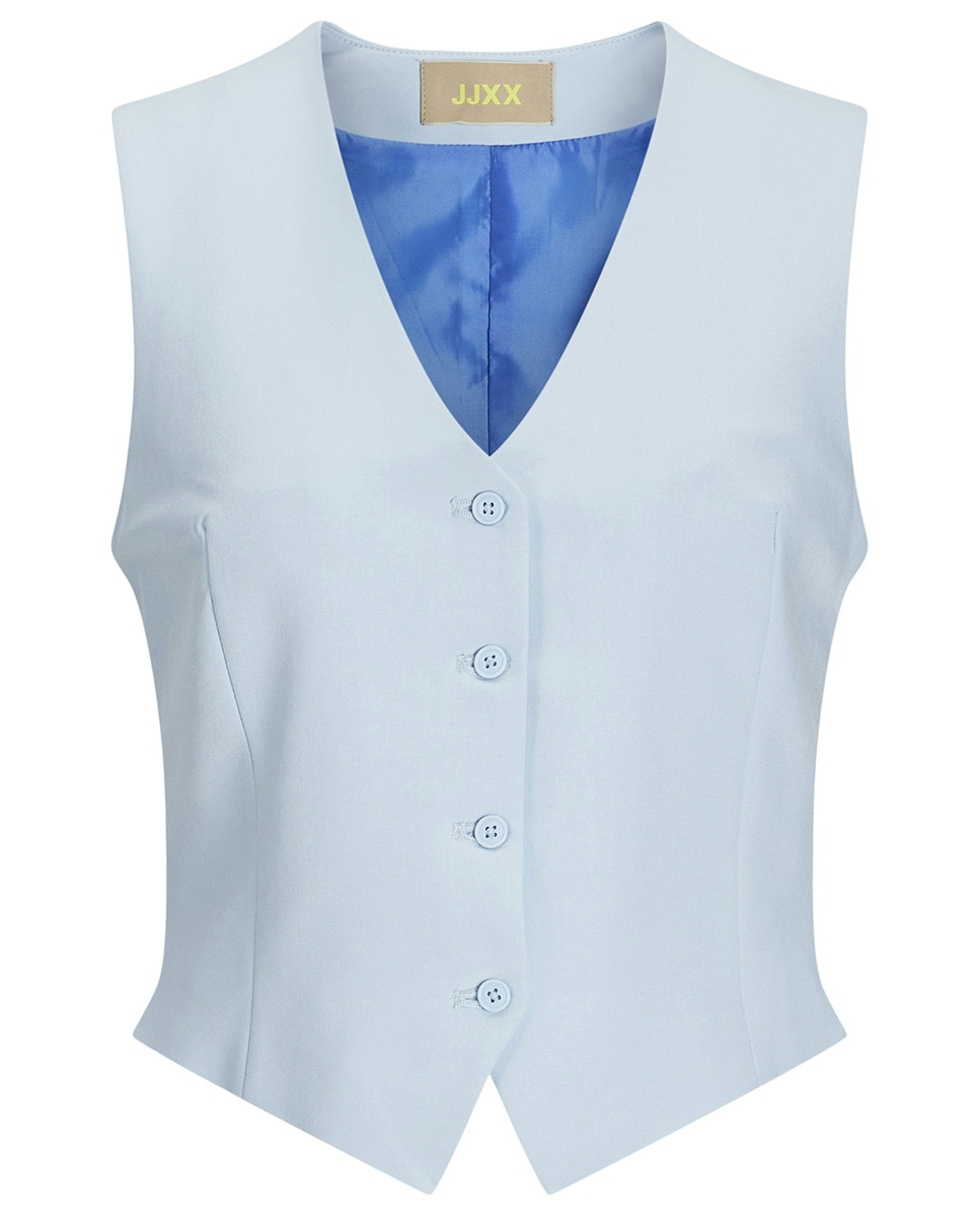 Colete com botões Azul-claro-4