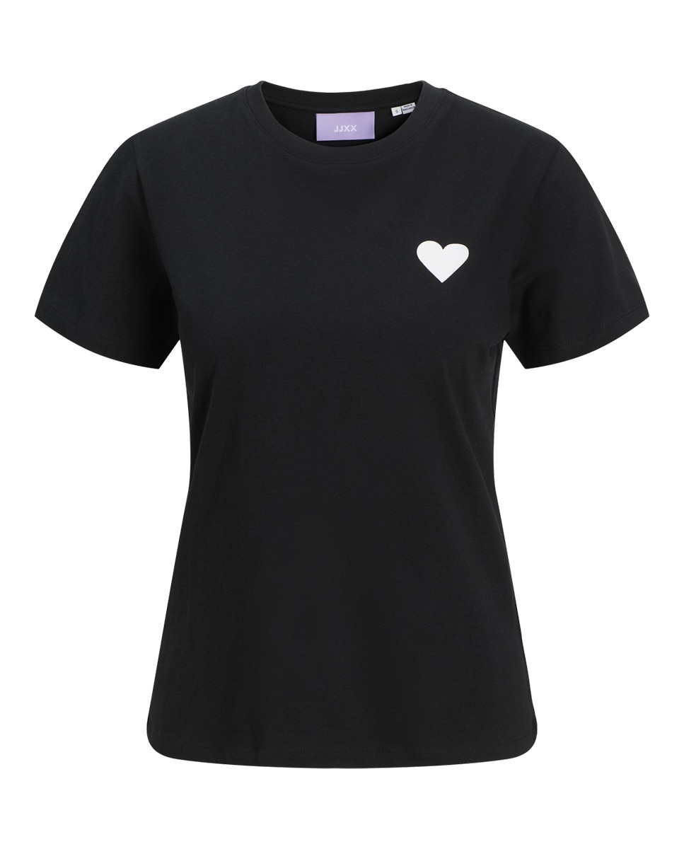 T-shirt de mulher com manga curta Preto-6