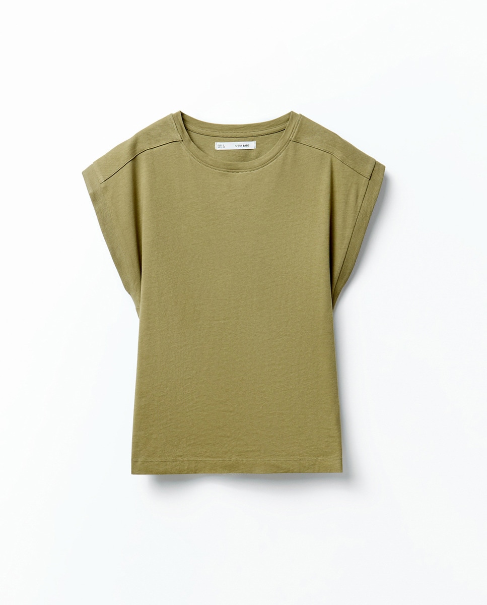 T-shirt Básica Caqui-5
