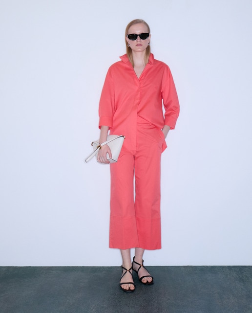 Imagen 0 de Pantalón de mujer cropped popelín