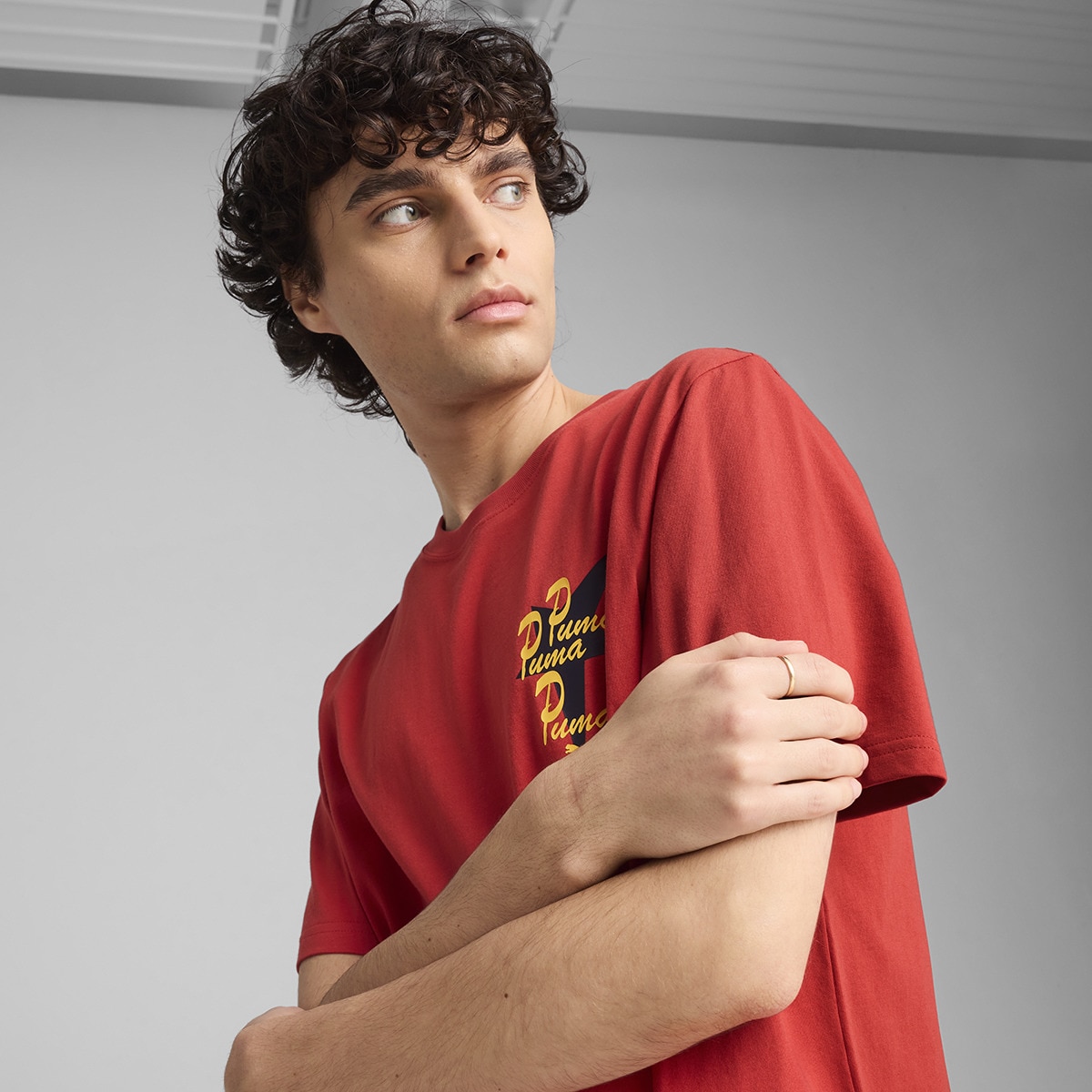 T-shirt de Homem Road To Unity Graphic Tee Vermelho-4