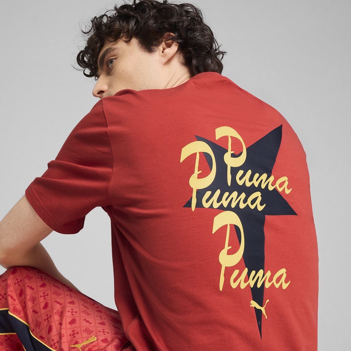 T-shirt de Homem Road To Unity Graphic Tee Vermelho-3
