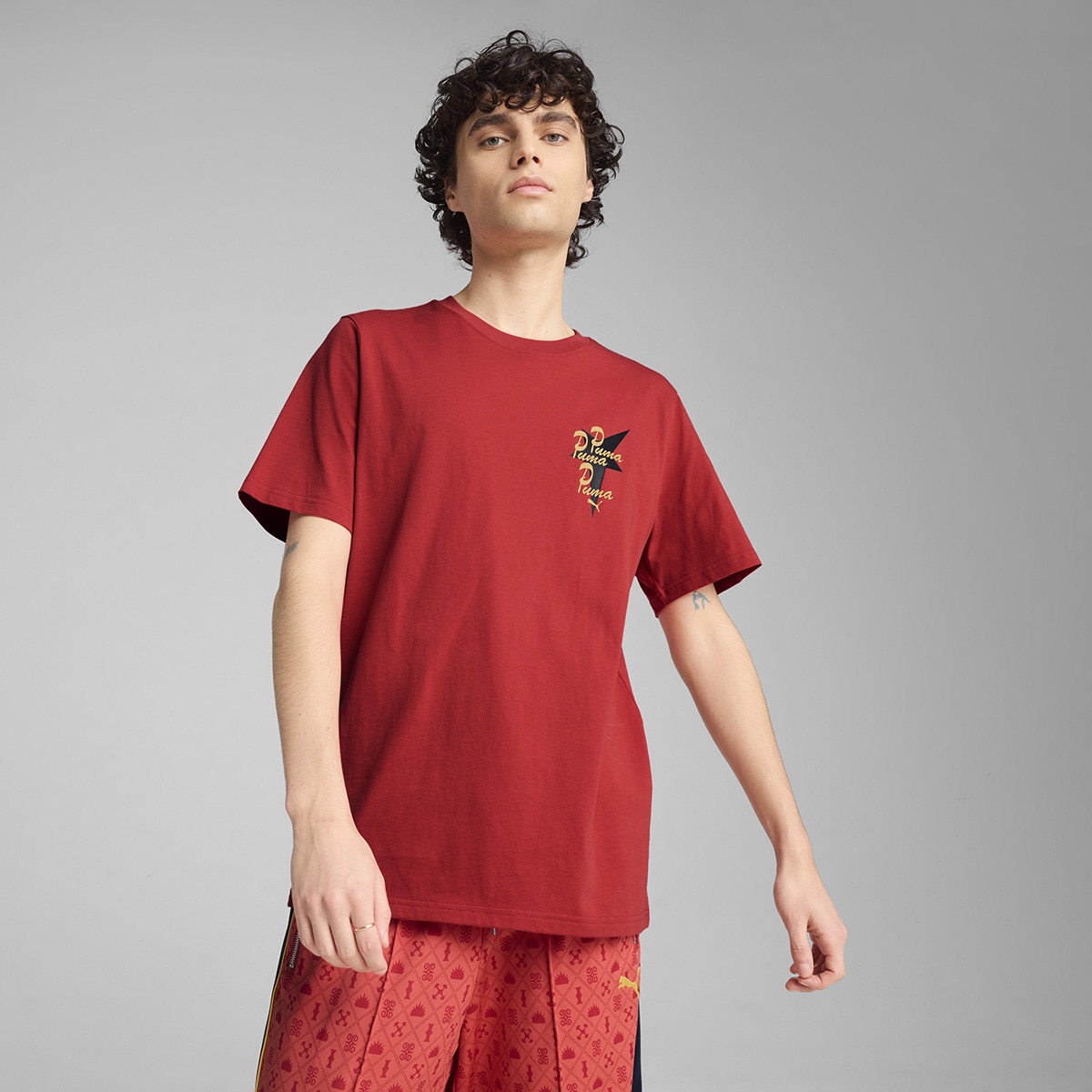 T-shirt de Homem Road To Unity Graphic Tee Vermelho-1