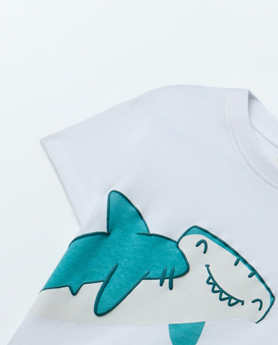 T-shirt Peixe Martelo Branco-2