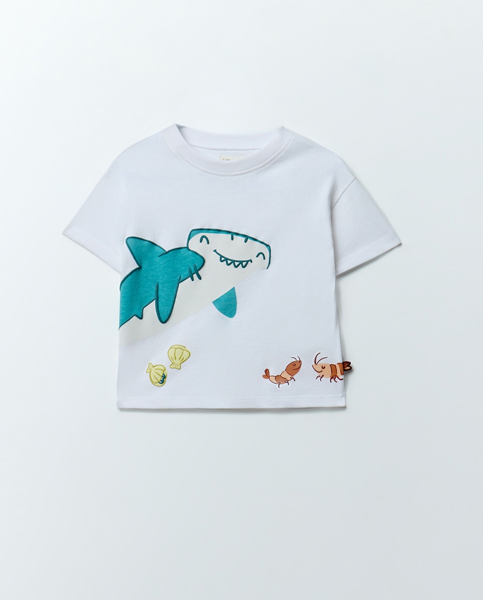 T-shirt Peixe Martelo Branco-1