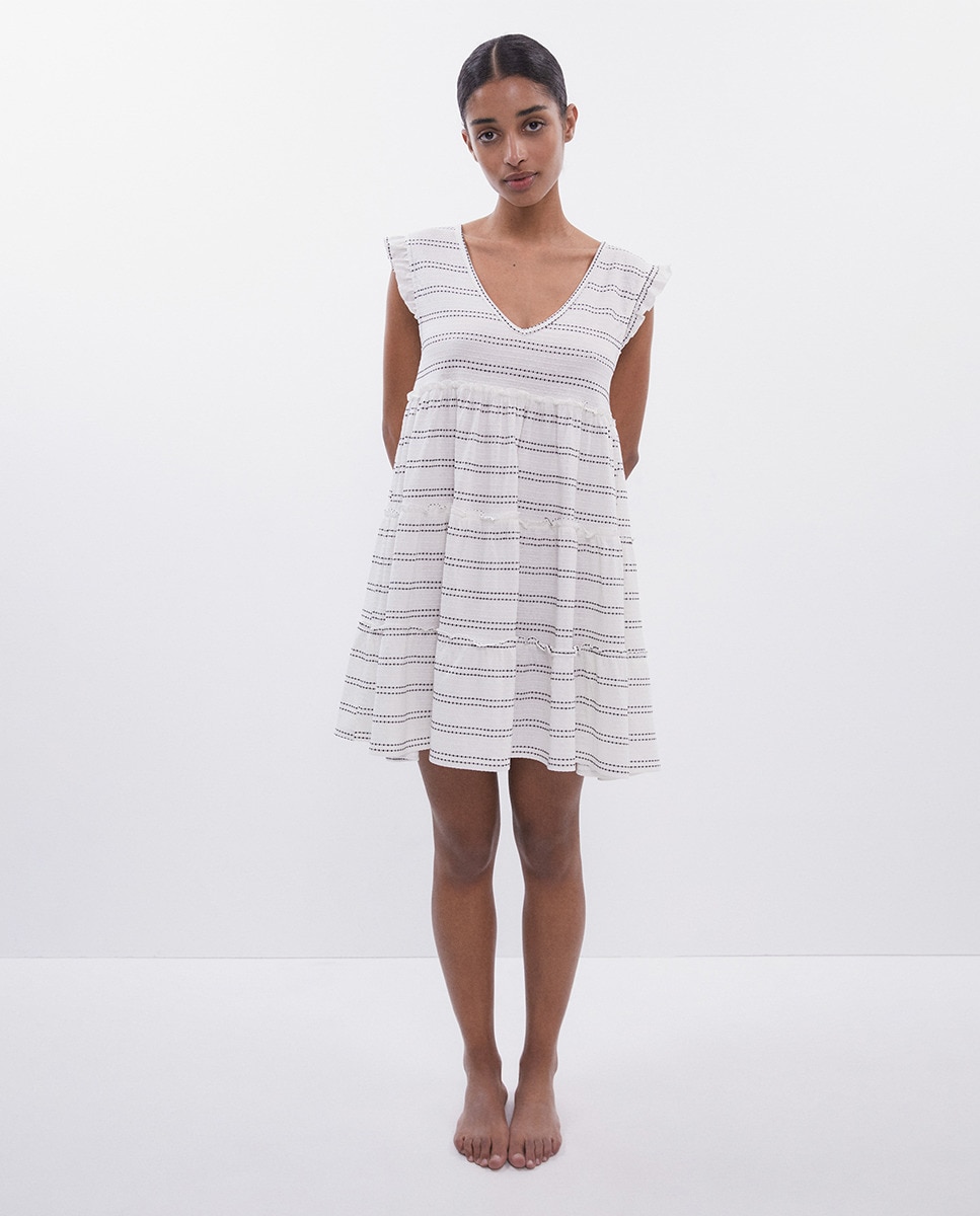 Vestido curto Branco-1