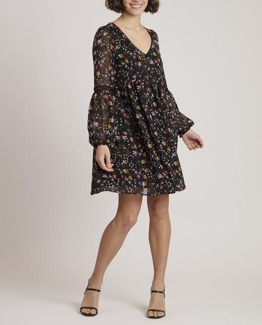 Imagen 0 de Vestido de mujer corto con estampado de flores