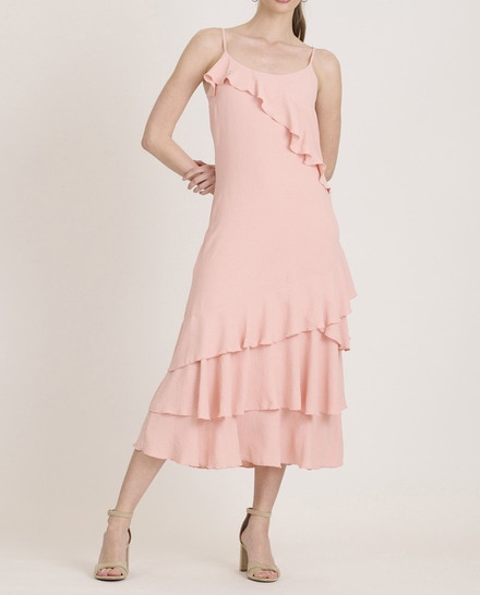 Vestido de mujer midi de tirantes regulables — oferta en Primeriti
