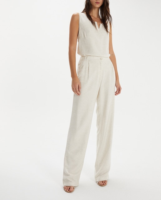 Imagen 0 de Top de mujer sin mangas y con lino