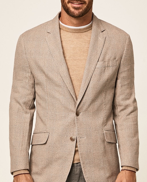 Imagen 0 de Americana de hombre de cuadros tejido italiano.