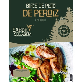 Bifes de Peito de Perdiz embalagem 150 g - Sabor Selvagem