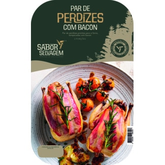 Perdizes com Bacon e Cogumelos embalagem 450 g - Sabor Selvagem