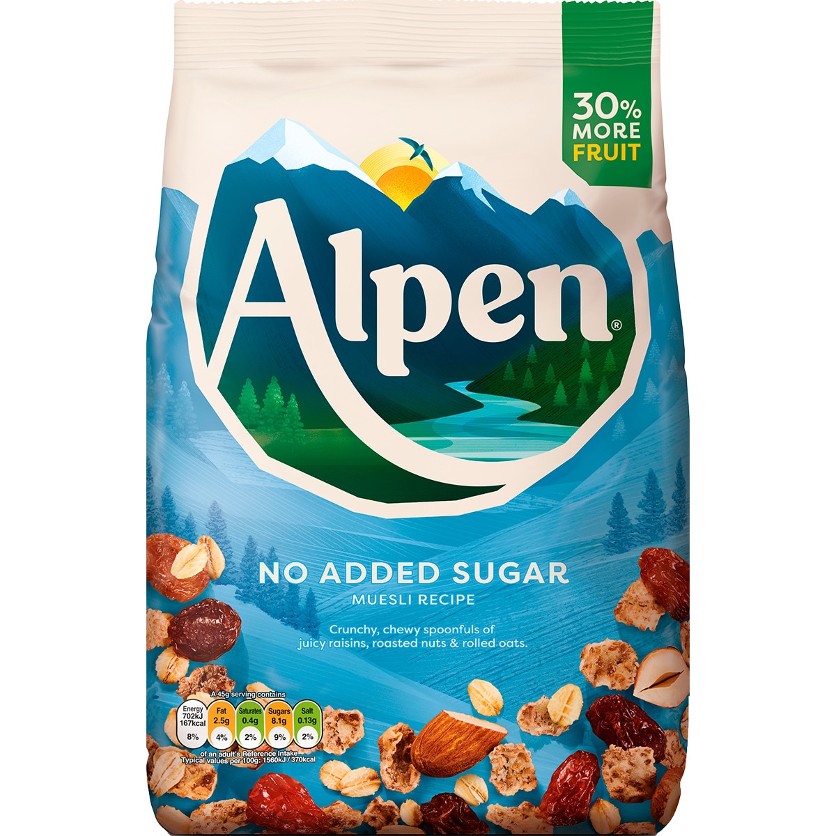 Muesli sem Adição de Açúcar embalagem 950 g