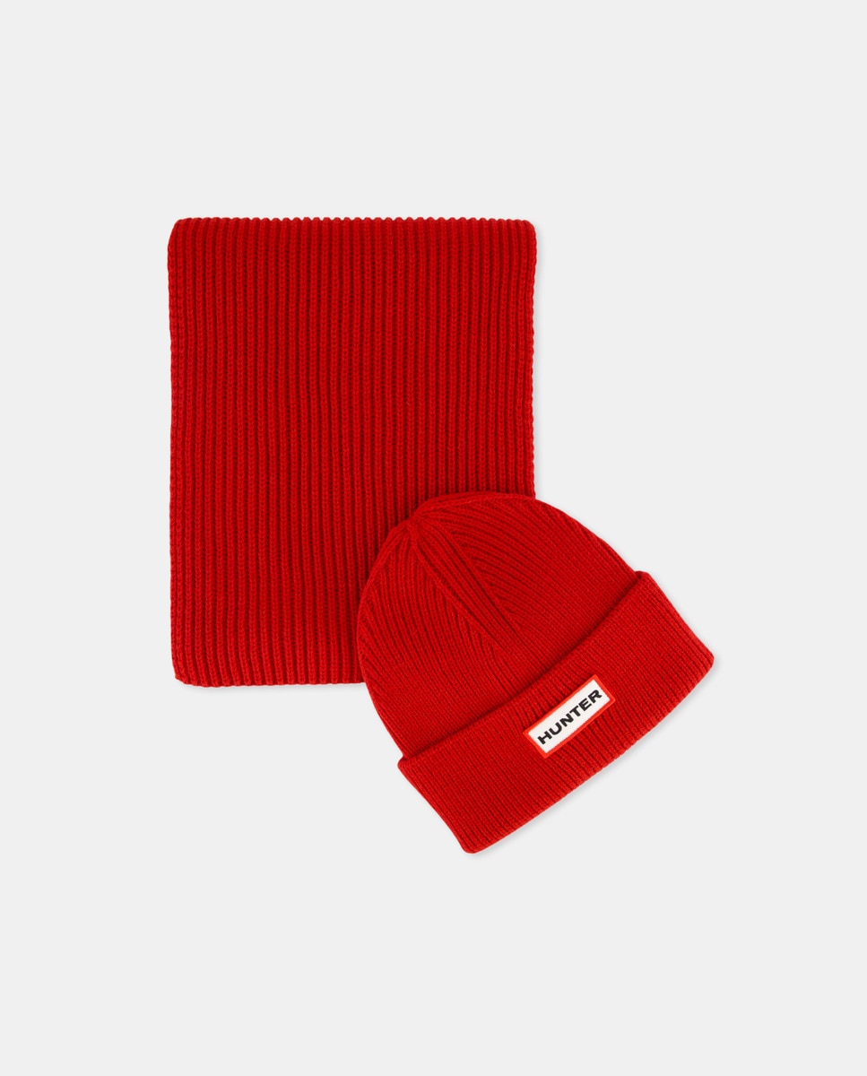 Conjunto de Gorro e Cachecol Jura Boxet Vermelho-2